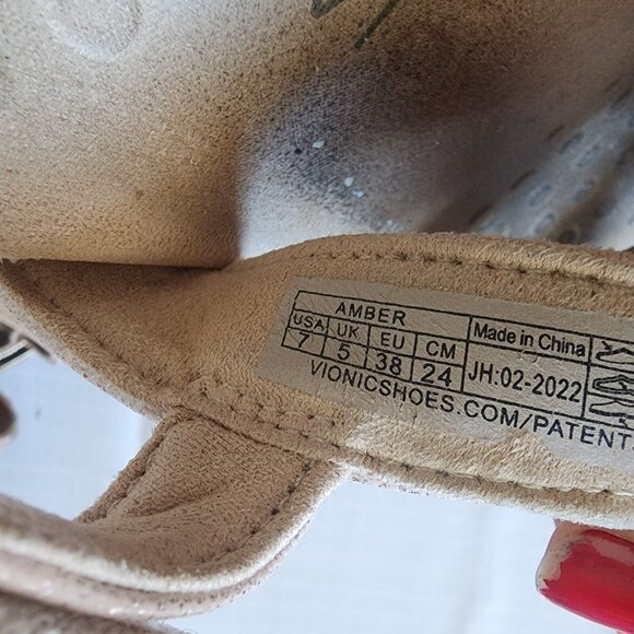 Vionic Amber Sandals 7 Beige Brown Pink - Picture 4 of 4